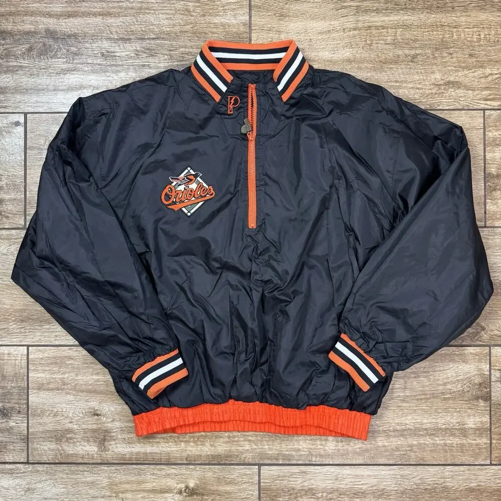 Pro Player Baltimore Orioles Reversible Jacket Vintage Windbreaker Large - Picture 16 of 16